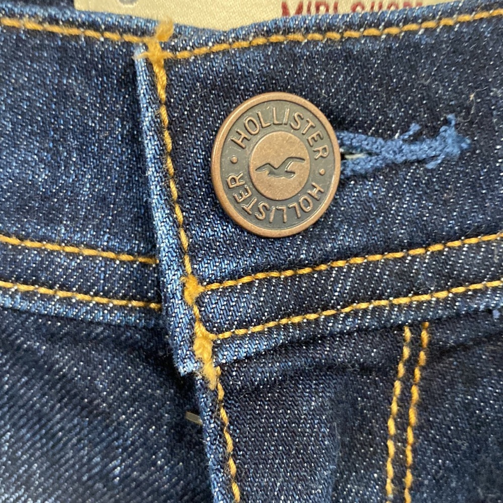 Hollister dark wash denim midi short size 3 waist 26 - Picture 7 of 7